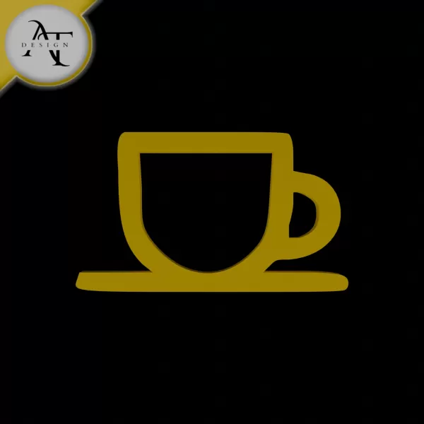 Simple Coffee Cup Symbol - 2D Art - Model preview 1