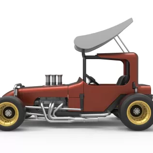 Vintage Winged Supermodified stock car Scale 1:25 - Model thumbnail 9