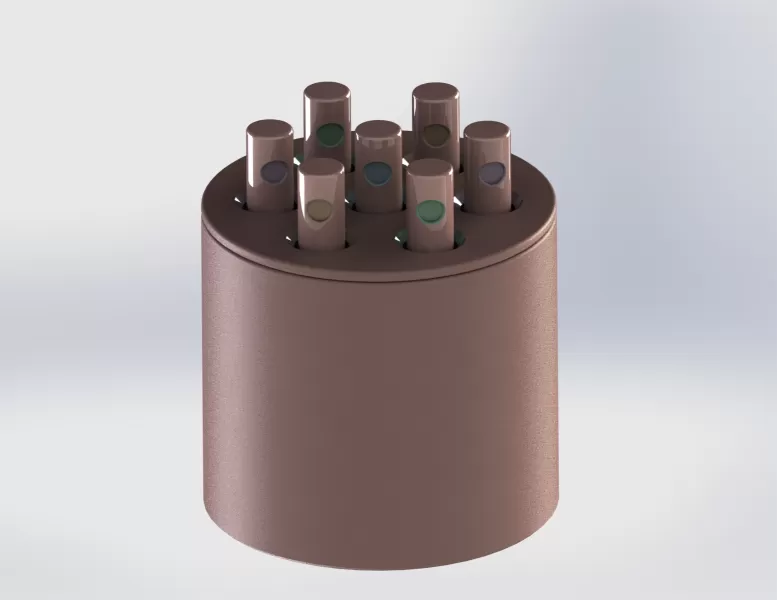 Interactive Montessori Color Sorter - Creative Cylinder Stack (F - Model preview 1