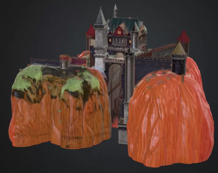 Burg mit zugbrücke - Model preview 1