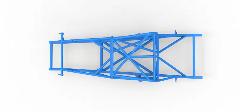 Frame of Canadian vintage modified stock car Scale 1:25 - Model preview 8