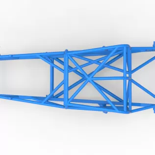 Frame of Canadian vintage modified stock car Scale 1:25 - Model thumbnail 8