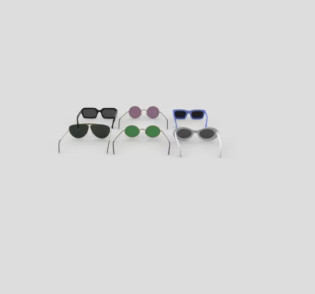 Sunglasses pack - Model preview 3