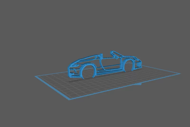 Porche - 911 991 Speedster Wall Art - Model preview 2