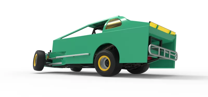 Northeast Dirt Modified stock car while turning V2 Scale 1:25 - Model preview 13