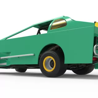 Northeast Dirt Modified stock car while turning V2 Scale 1:25 - Model thumbnail 13