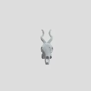 Brass Deer Skull Ring