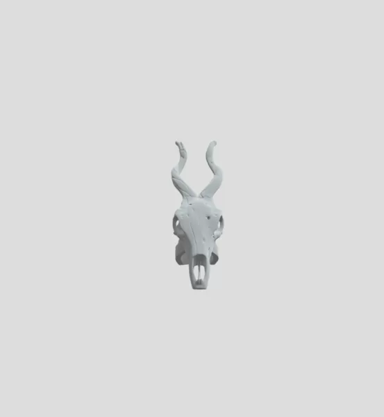 Brass Deer Skull Ring - Model preview 1