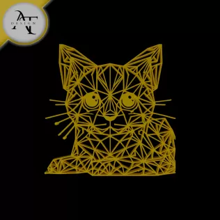 Cat - Geometric - 2D Wall Art Decor