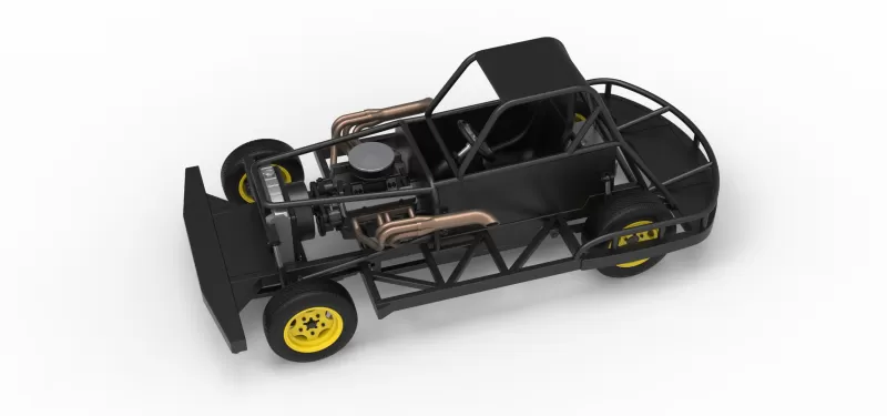 New Zealand Vintage Stock car Base Scale 1:25 - Model preview 2