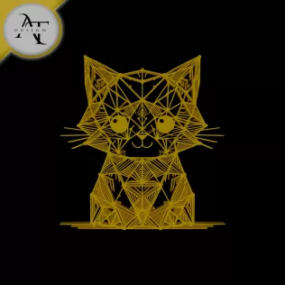Cat - Geometric - 2D Wall Art Decor