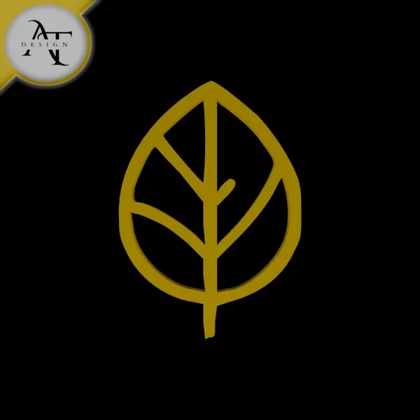 Simple Leaf Symbol - 2D Art - Model preview 1