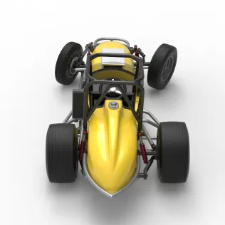 Dirt Silver Crown Champ car while turning Version 2 Scale 1:25 - Model thumbnail 17