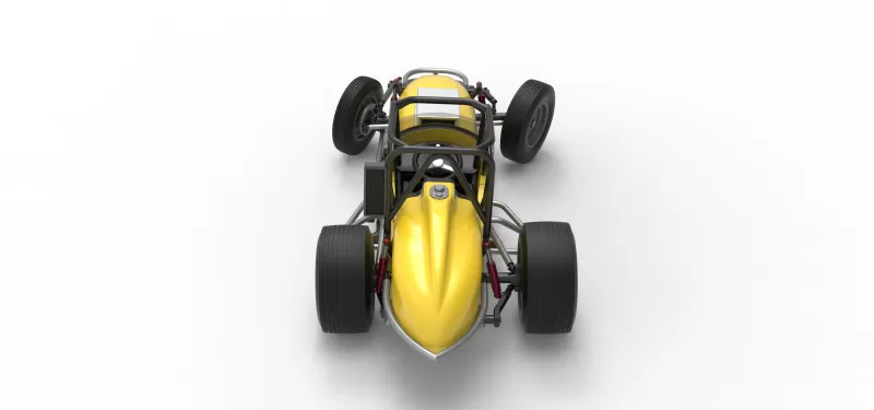 Dirt Silver Crown Champ car while turning Version 2 Scale 1:25 - Model preview 17