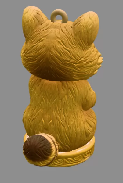 Cute Woodland Raccoon STL File – Heart Ornament 3D Print Downloa - Model preview 5