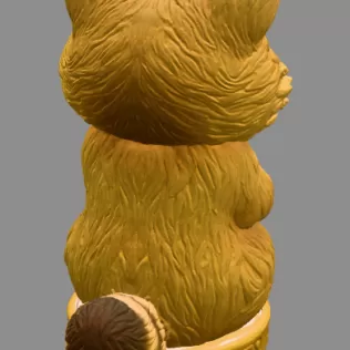 Cute Woodland Raccoon STL File – Heart Ornament 3D Print Downloa - Model thumbnail 5