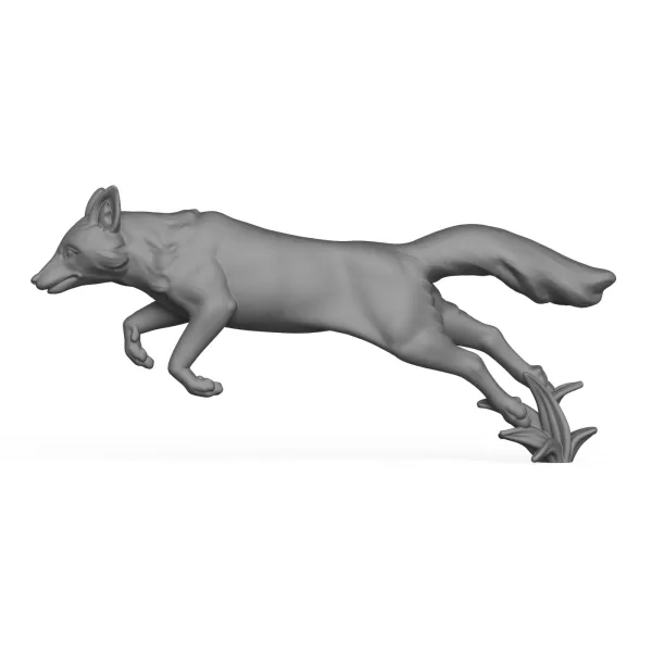 Fox Jumping Pose - Model preview 3