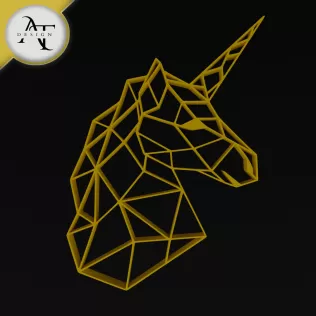 Unicorn - Geometric - 2D Wall Art Decor