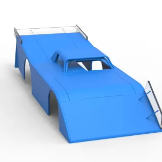 Shell of Vintage Dirt late model Race car Version 5 Scale 1:25 - Model thumbnail 18