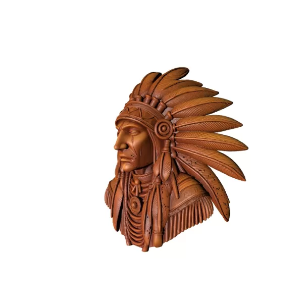 Apache Warrior Man 3D Model - Model preview 5