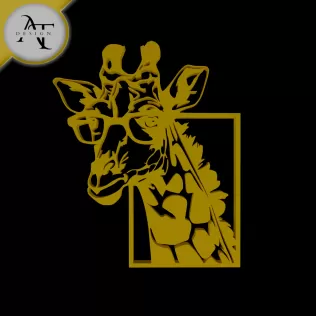 Giraffe - Silhouette - 2D Wall Art Decor