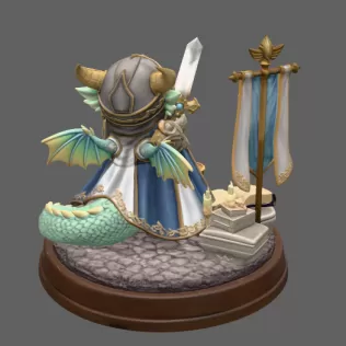 Holy Knight Dragon STL File for 3D print - Model thumbnail 7