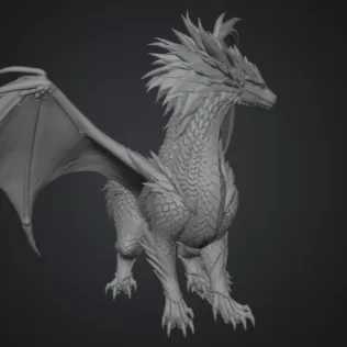 Azure Storm Dragon STL File for 3D Print - Model thumbnail 14