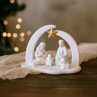 Minimalist Nativity Scene | Holy Family Christmas Decor | Modern - Model thumbnail 5