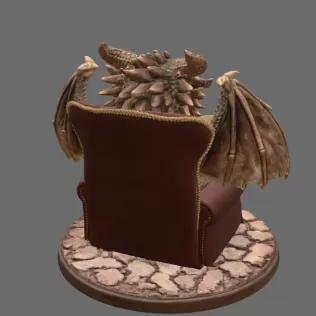 Wise Scholar Dragon STL File 3D Print - Model thumbnail 3