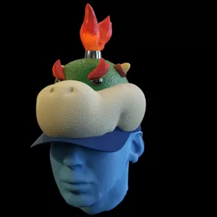 Bowser jr cap adapter - Model thumbnail 3