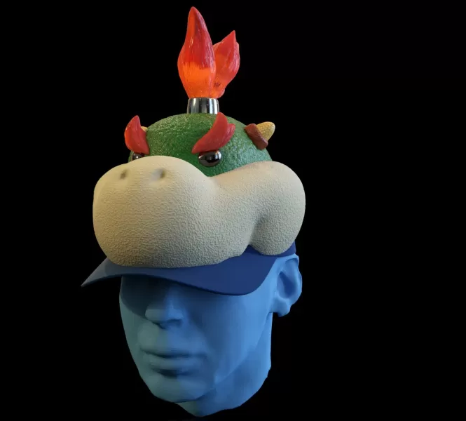 Bowser jr cap adapter - Model preview 3