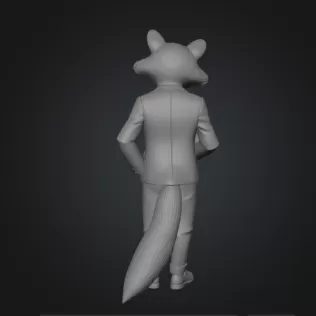 CEO raccoon - Model thumbnail 3