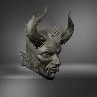 Dark Demon Horned Mask