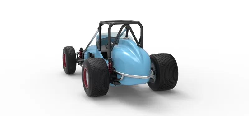 Dirt Silver Crown Champ car Scale 1:25 - Model preview 14