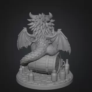 Advertising Tipsy Tavern Dragon STL File 3D Print - Model thumbnail 11