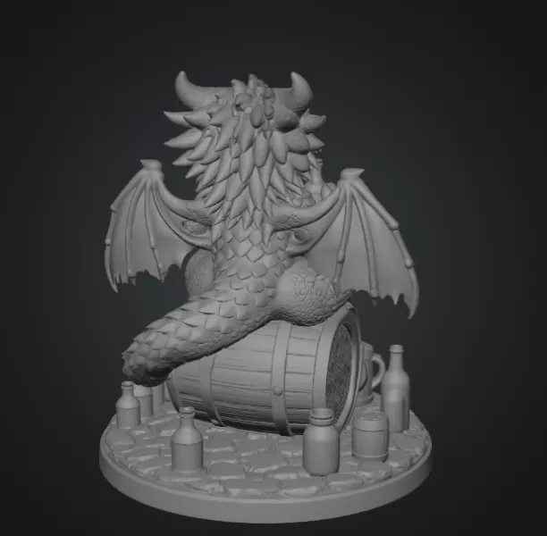 Advertising Tipsy Tavern Dragon STL File 3D Print - Model preview 11
