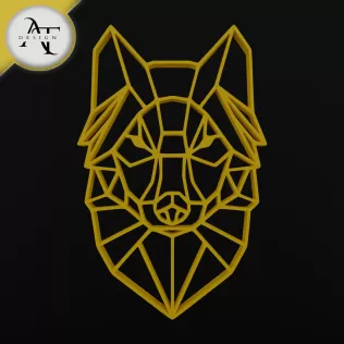 Wolf - Geometric - 2D Wall Art Decor