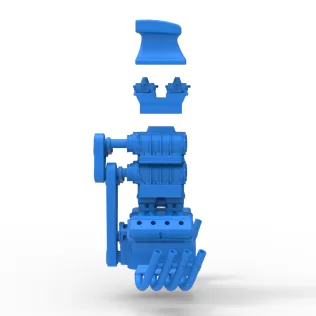 Engine V8 with double supercharger Version 8 Scale 1:25 - Model thumbnail 15