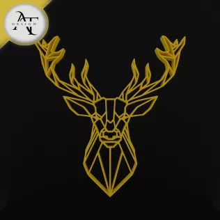 Deer - Geometric - 2D Wall Art Decor
