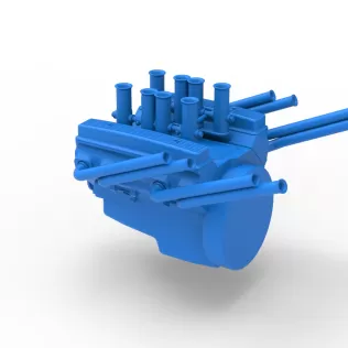 Engine V8 for vintage dragster Version 10 Scale 1:25 - Model thumbnail 10