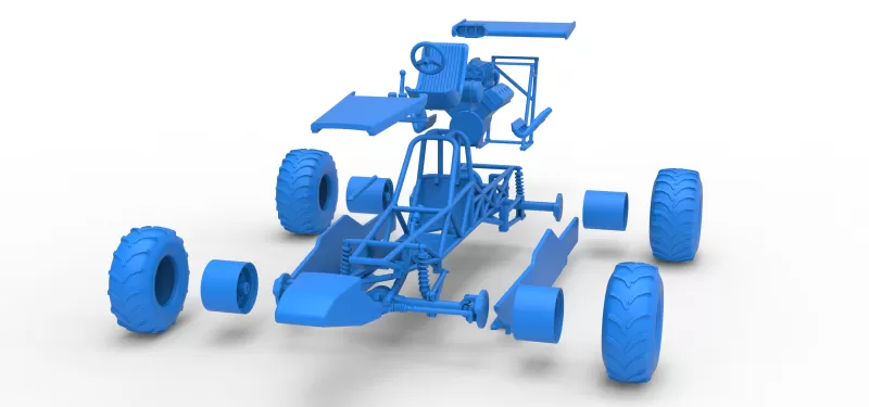 Vintage Mud dragster Scale 1:25 - Model preview 21