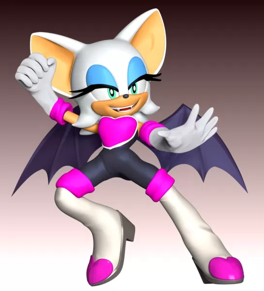 **Rouge the Bat is a character that appears in the Sonic the Hed - Model preview 7
