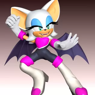 **Rouge the Bat is a character that appears in the Sonic the Hed - Model thumbnail 7