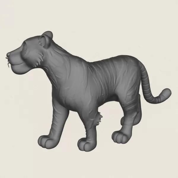 Tiger Toy Print Ready 3D Model - Model preview 4