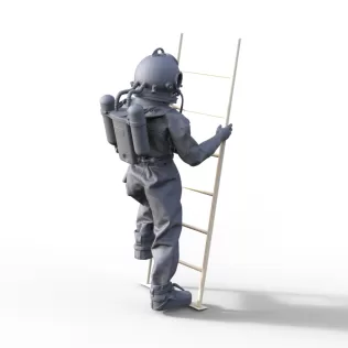 Diver figure for ship model