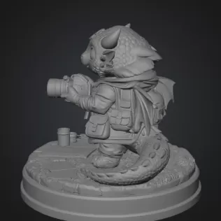 Cute Camera Baby Dragon STL File for 3D Print - Model thumbnail 9