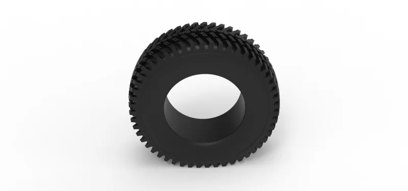 Tractor tire deflated Scale 1:25 - Model preview 6