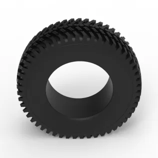 Tractor tire deflated Scale 1:25 - Model thumbnail 6