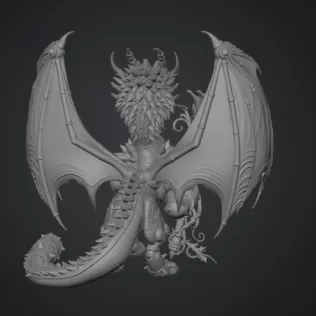 Verdant Arcane Dragon STL File for 3D Print - Model thumbnail 16
