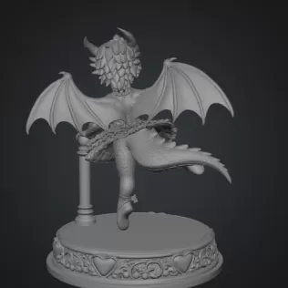 Ballerina Dragon Princess STL File for 3D Printing - Model thumbnail 10